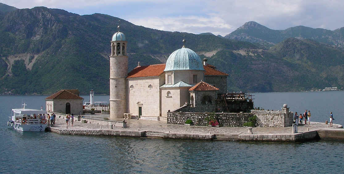 Our Lady of the Rocks island church near Perast, Montenegro