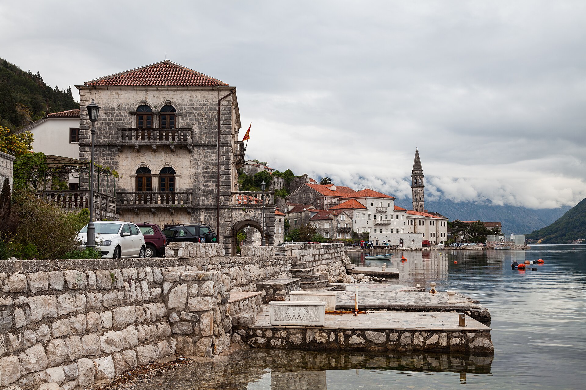Perast, historic baroque town on the Bay of Kotor